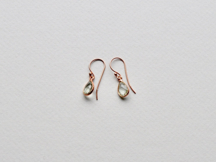 Delicate Drops: Ohrringe Prasiolith | vergoldet, rosévergoldet, silber