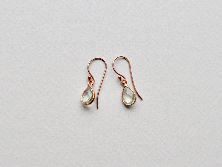 Delicate Drops: Ohrringe Prasiolith | vergoldet, rosévergoldet, silber
