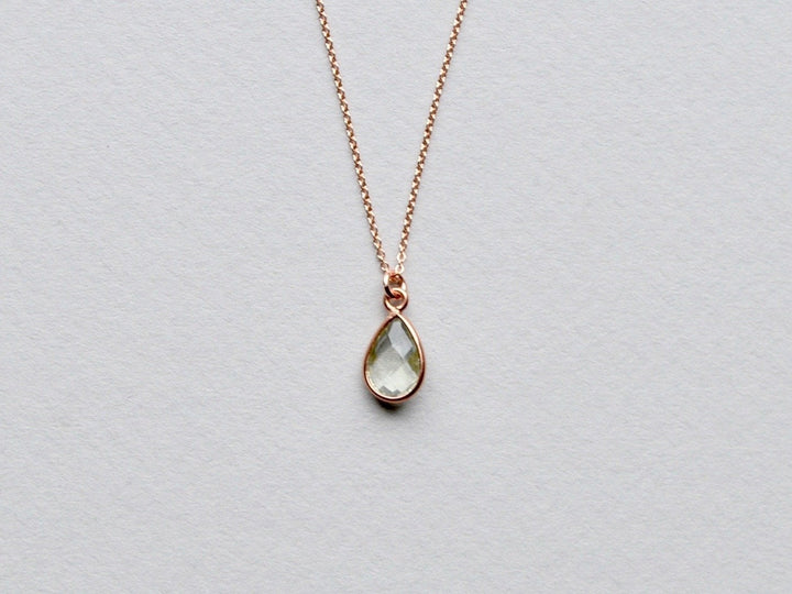 Delicate Drops: Prasiolith Kette | vergoldet, rosévergoldet, silber