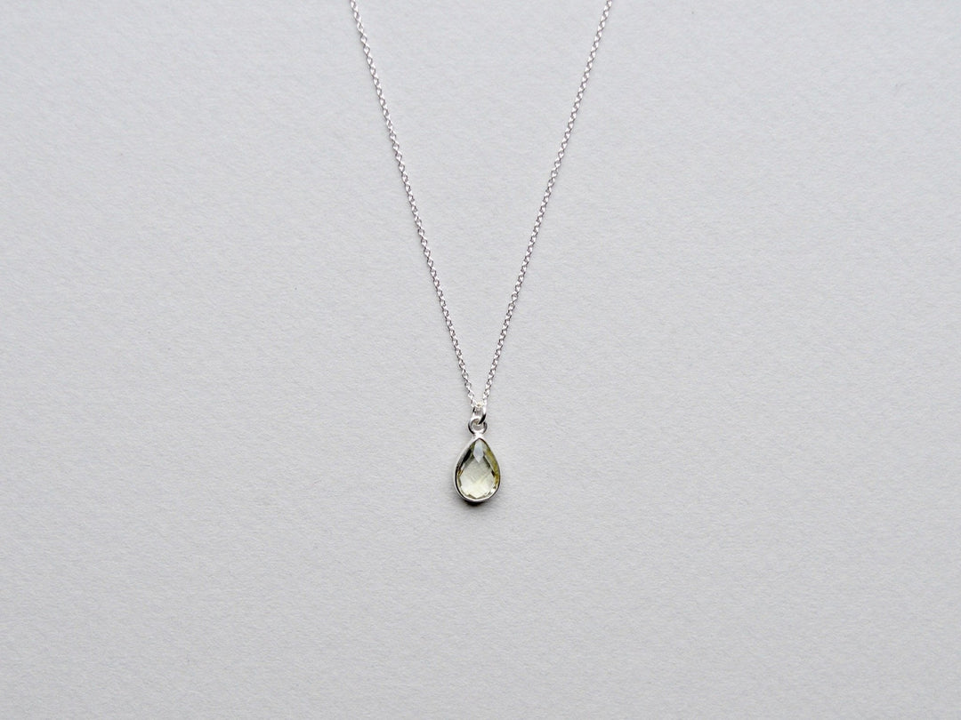 Delicate Drops: Prasiolith Kette | vergoldet, rosévergoldet, silber