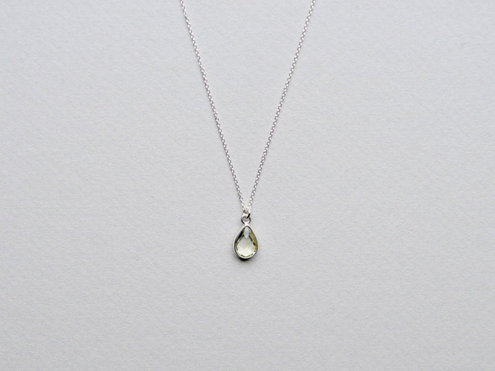 Delicate Drops: Prasiolith Kette | vergoldet, rosévergoldet, silber