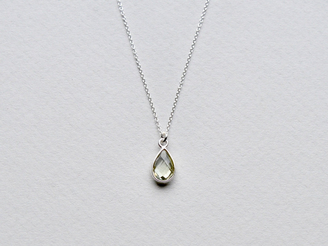 Delicate Drops: Prasiolith Kette | vergoldet, rosévergoldet, silber