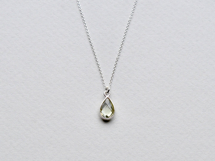 Delicate Drops: Prasiolith Kette | vergoldet, rosévergoldet, silber