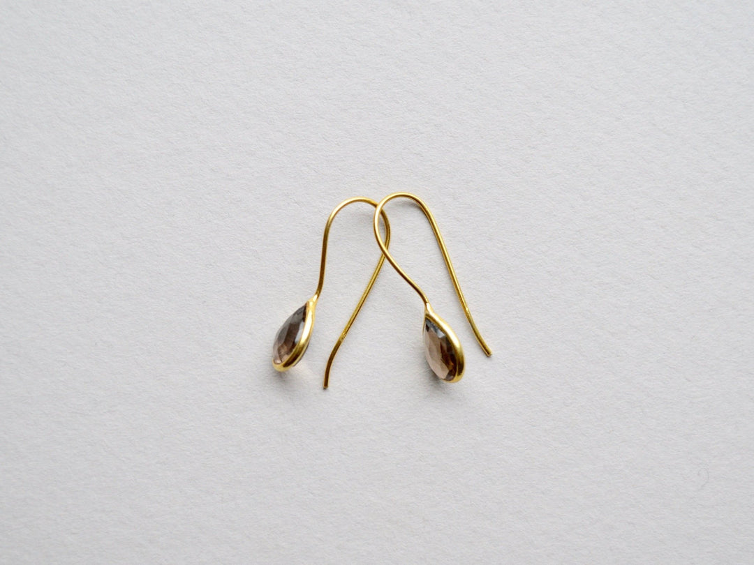 Delicate: Rauchquarz Ohrringe vergoldet - Mia&Martha by Katja Schmalen