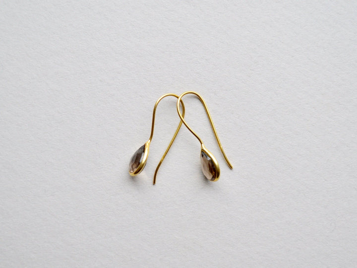 Delicate: Rauchquarz Ohrringe vergoldet - Mia&Martha by Katja Schmalen