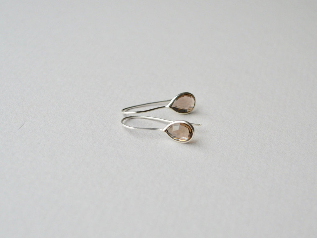 Delicate: Rauchquarz Ohrringe | vergoldet, rosévergoldet, silber
