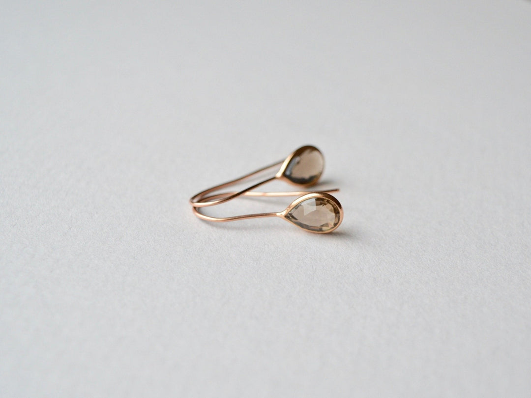 Delicate: Rauchquarz Ohrringe | vergoldet, rosévergoldet, silber