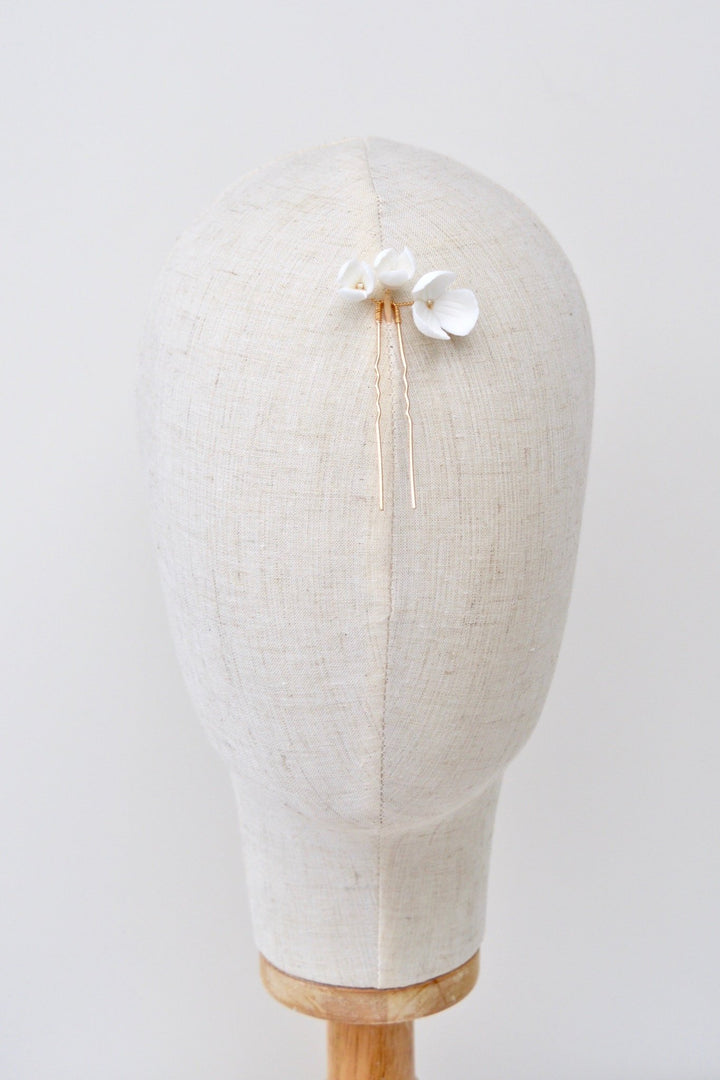 Florence: Haarnadel 3 Blüten | Farbe gold - Mia&Martha by Katja Schmalen