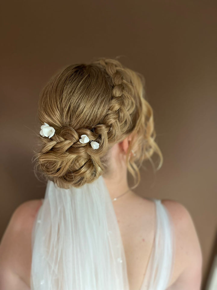 Florence: Haarnadel Set Blüten | Farbe gold, roségold oder silber