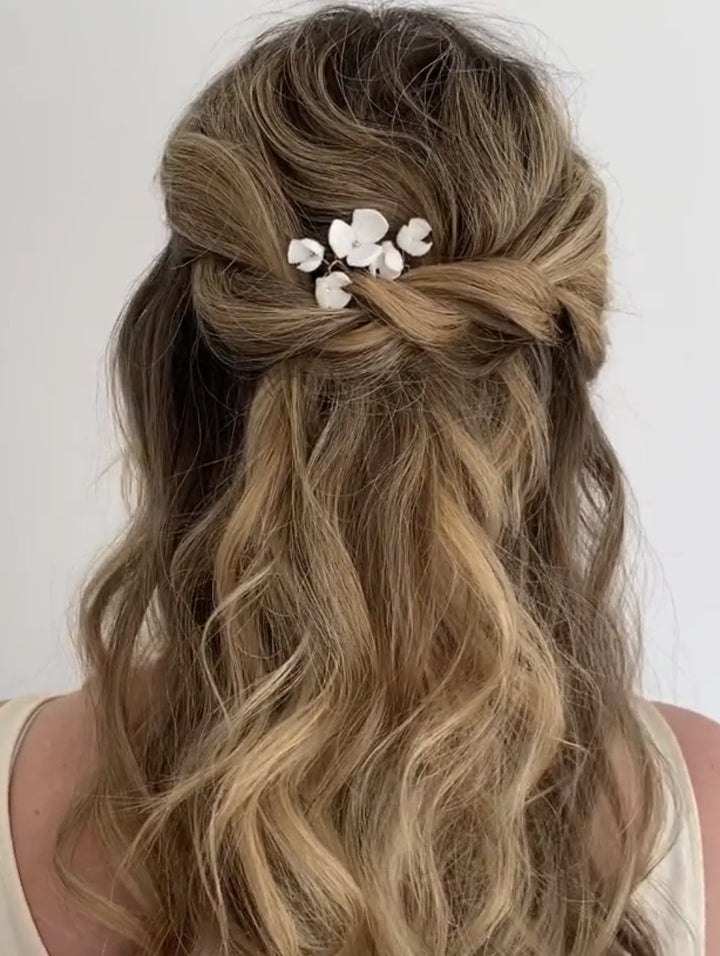 Florence: Haarnadel Set Blüten | Farbe gold, roségold oder silber