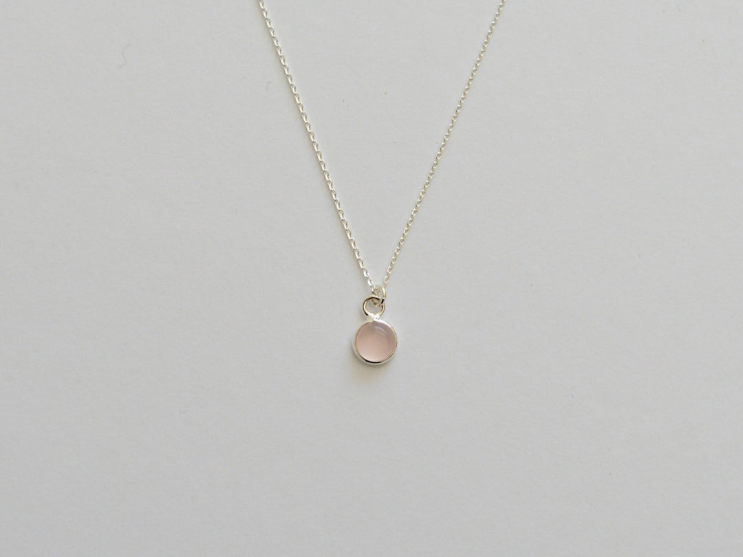 Gem Dots: Rosenquarz Kette | vergoldet, rosévergoldet, silber
