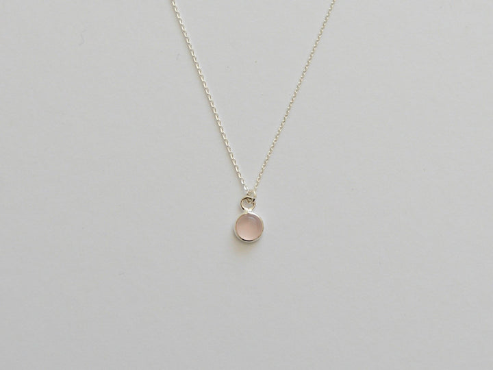 Gem Dots: Rosenquarz Kette | vergoldet, rosévergoldet, silber