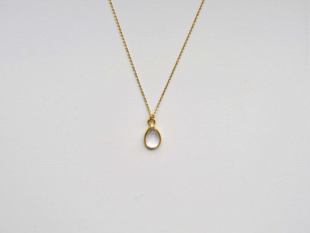 Gem Drops: Bergkristall Kette | vergoldet, rosévergoldet, silber