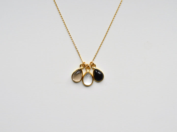 Gem Drops: Bergkristall Kette | vergoldet, rosévergoldet, silber