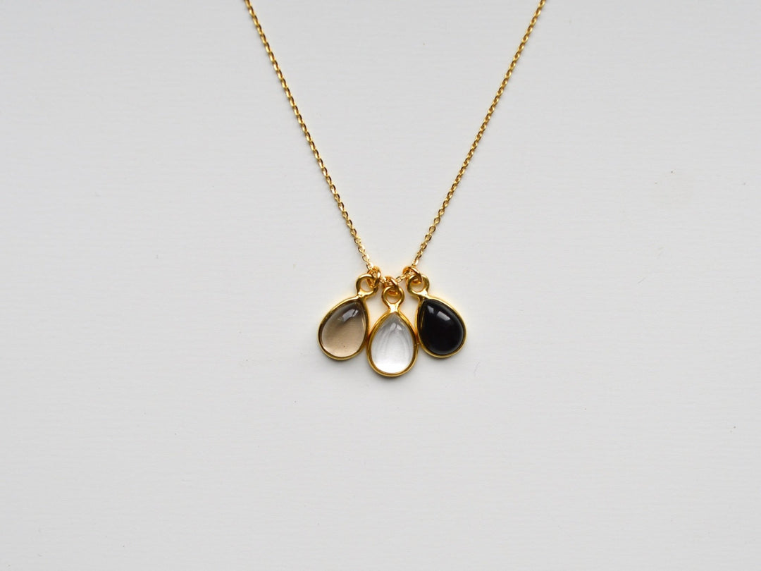 Gem Drops: Bergkristall Kette | vergoldet, rosévergoldet, silber