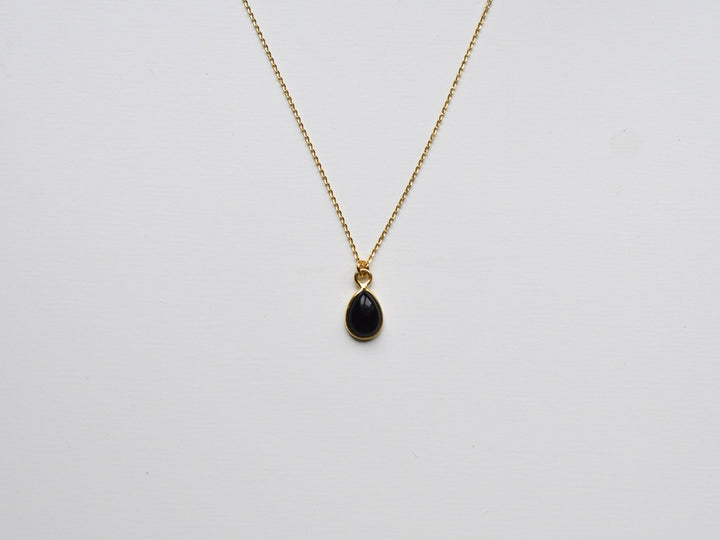Gem Drops: Black Onyx Kette | vergoldet, rosévergoldet, silber