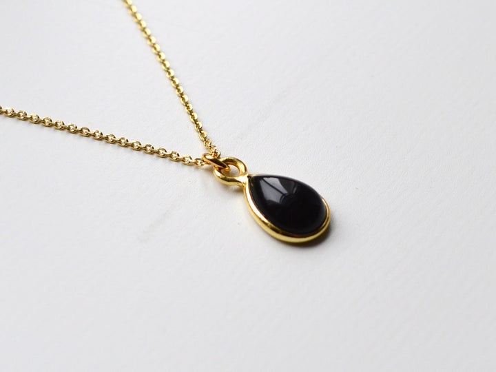 Gem Drops: Black Onyx Kette | vergoldet, rosévergoldet, silber