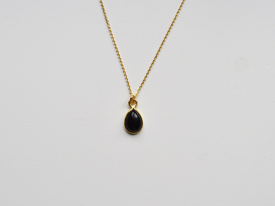 Gem Drops: Black Onyx Kette | vergoldet, rosévergoldet, silber