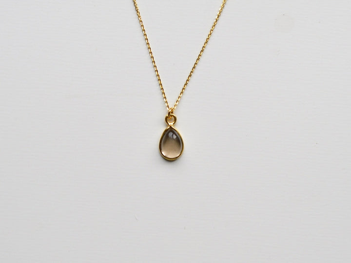 Gem Drops: Rauchquarz Kette | vergoldet, rosévergoldet, silber