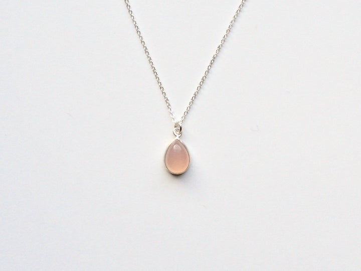 Gem Drops: Rosa Chalcedon Kette | vergoldet, rosévergoldet, silber - Mia&Martha by Katja Schmalen