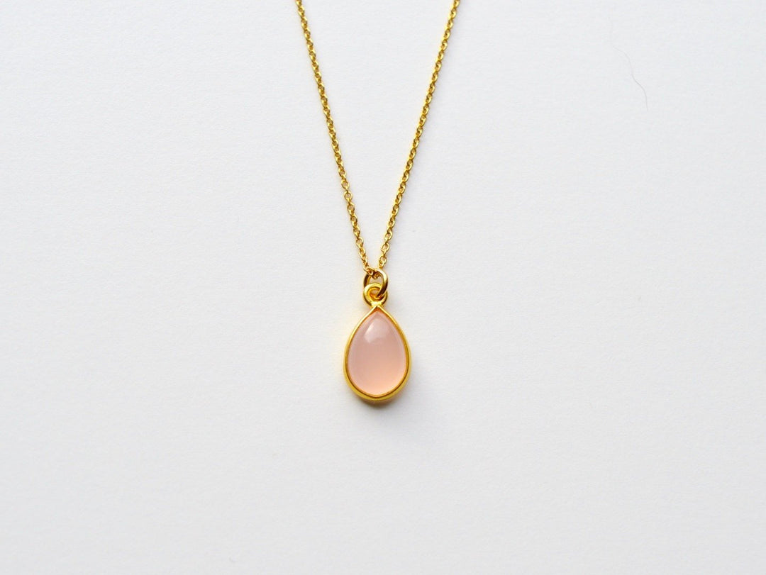 Gem Drops: Rosa Chalcedon Ohrringe | vergoldet, rosévergoldet, silber - Mia&Martha by Katja Schmalen