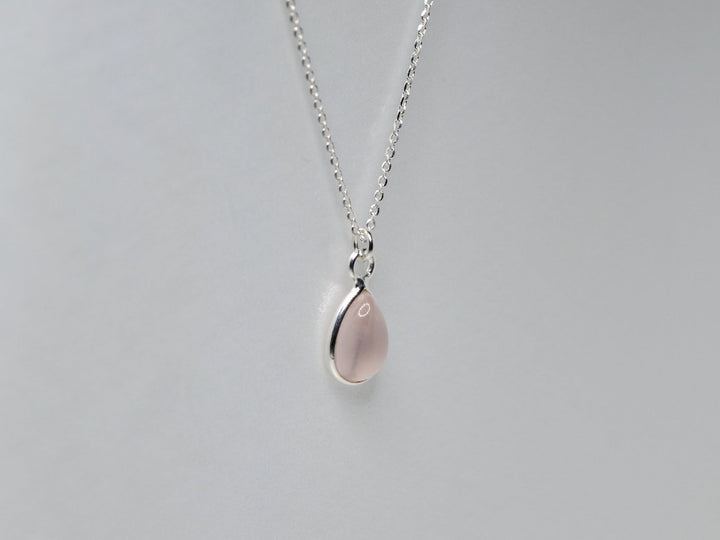 Gem Drops: Rosenquarz Kette | vergoldet, rosévergoldet, silber