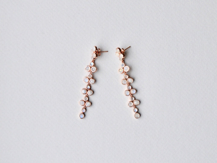 Ginger: Edle Mondstein Ohrstecker | vergoldet, rosévergoldet, silber - Mia&Martha by Katja Schmalen