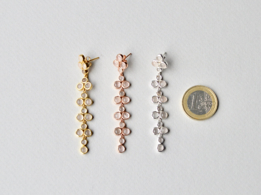Ginger: Edle Rosenquarz Ohrstecker vergoldet - Mia&Martha by Katja Schmalen