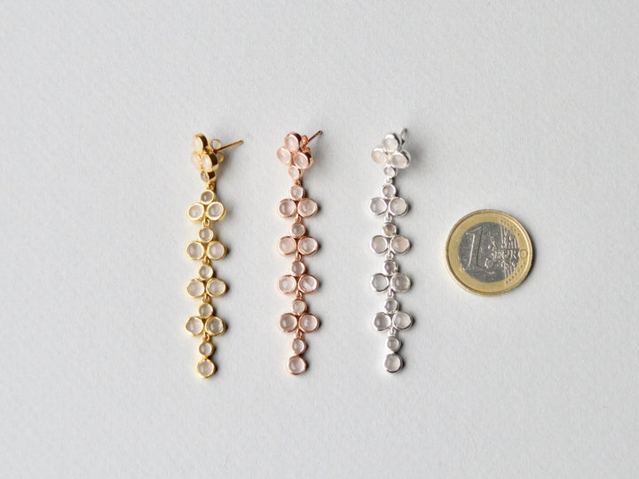 Ginger: Edle Rosenquarz Ohrstecker vergoldet - Mia&Martha by Katja Schmalen
