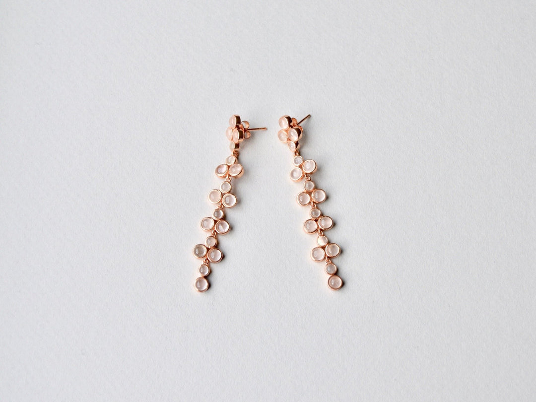 Ginger: Edle Rosenquarz Ohrstecker | vergoldet, rosévergoldet, silber - Mia&Martha by Katja Schmalen