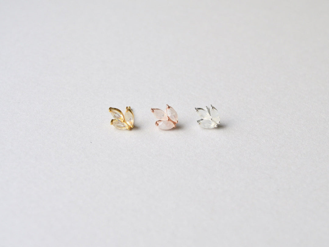 Gracie: Mondstein Ohrstecker | vergoldet, rosévergoldet, silber - Mia&Martha by Katja Schmalen