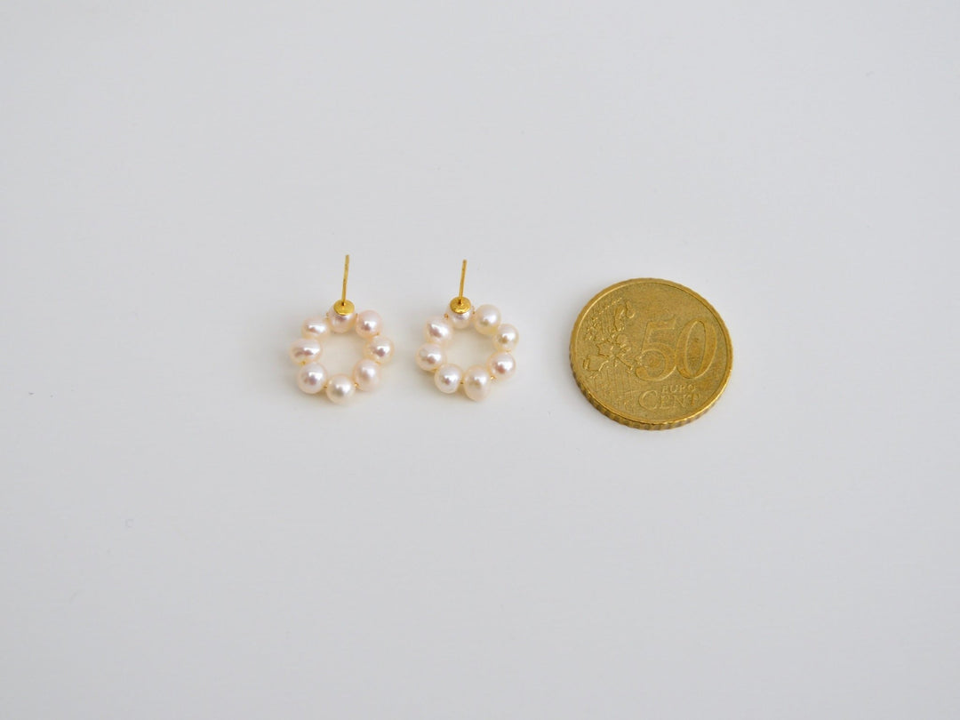 Natural Pearls: Perlenstecker Circle | vergoldet