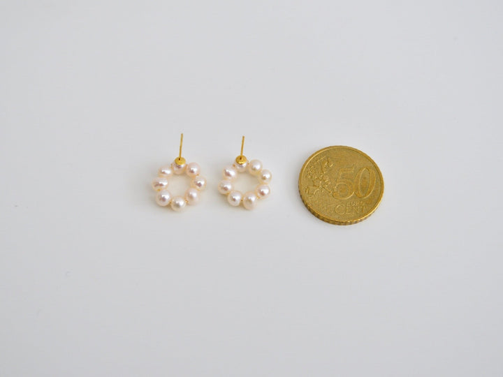 Natural Pearls: Perlenstecker Circle | vergoldet