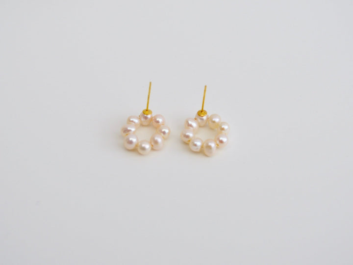 Natural Pearls: Perlenstecker Circle | vergoldet