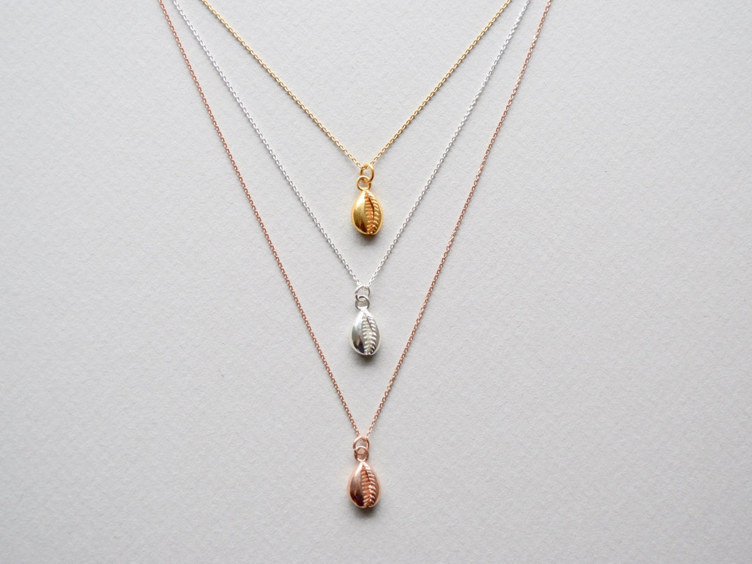 Sealife Collection: Cowrie Muschel Kette | vergoldet, rosévergoldet, silber - Mia&Martha by Katja Schmalen