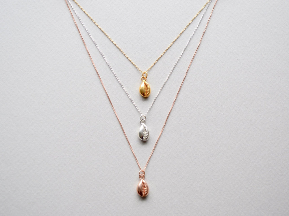 Sealife Collection: Cowrie Muschel Kette | vergoldet, rosévergoldet, silber - Mia&Martha by Katja Schmalen