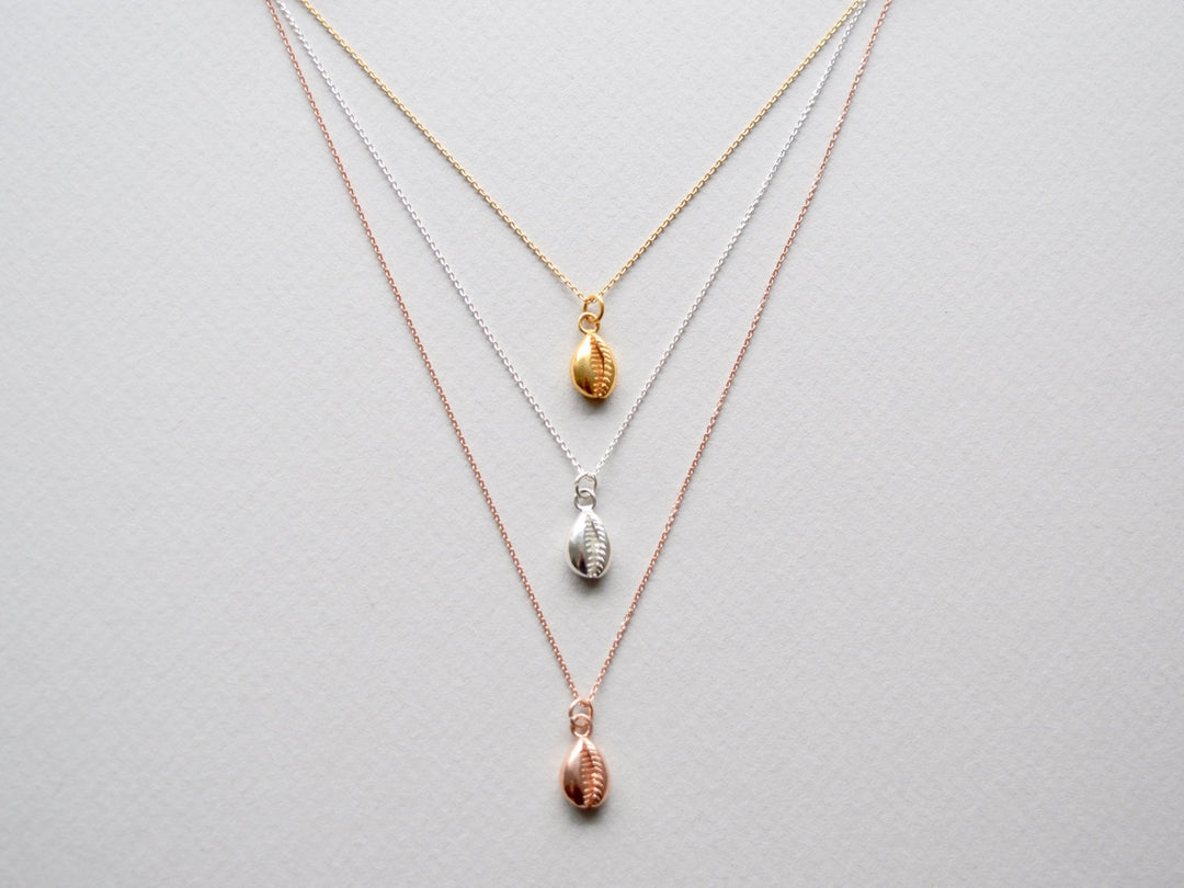 Sealife Collection: Cowrie Muschel Kette | vergoldet, rosévergoldet, silber - Mia&Martha by Katja Schmalen