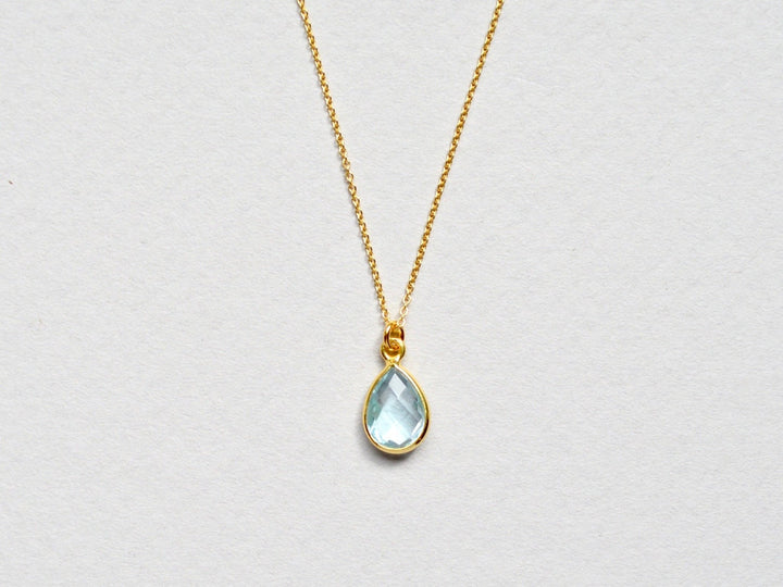 Something blue: Blauer Topas Kette vergoldet - Mia&Martha by Katja Schmalen