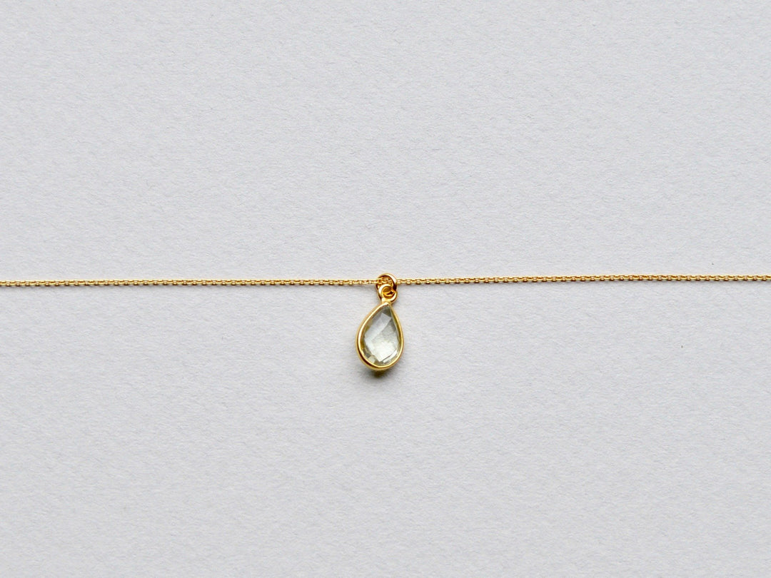 Something Green: Prasiolith Kette vergoldet - Mia&Martha by Katja Schmalen