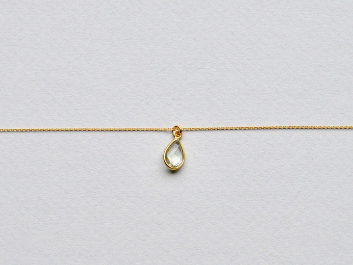 Something Green: Prasiolith Kette vergoldet - Mia&Martha by Katja Schmalen