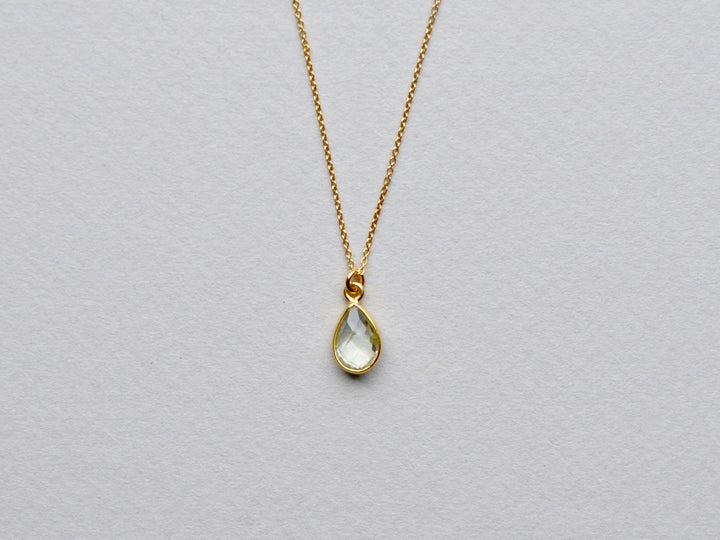 Something Green: Prasiolith Kette vergoldet - Mia&Martha by Katja Schmalen