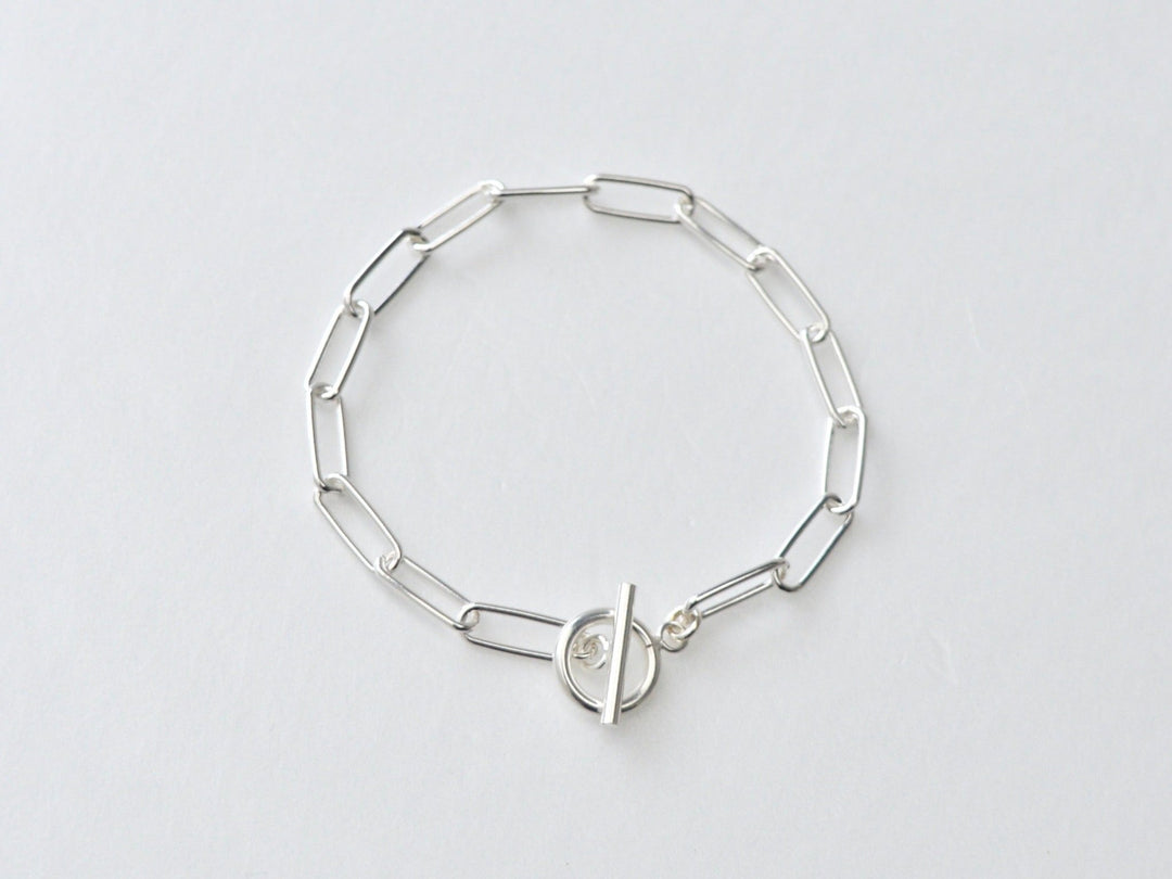 Statement: Cleanes Paperclip Toggle Armband  | silber