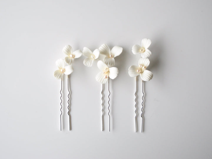 Violette: 3er Haarnadel Set | Farbe gold oder silber