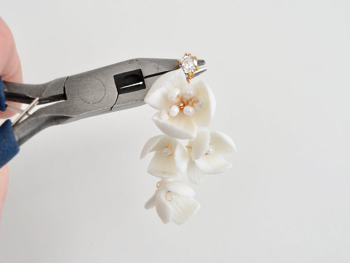 All White: Ohrstecker Manou | Farbe gold oder silber