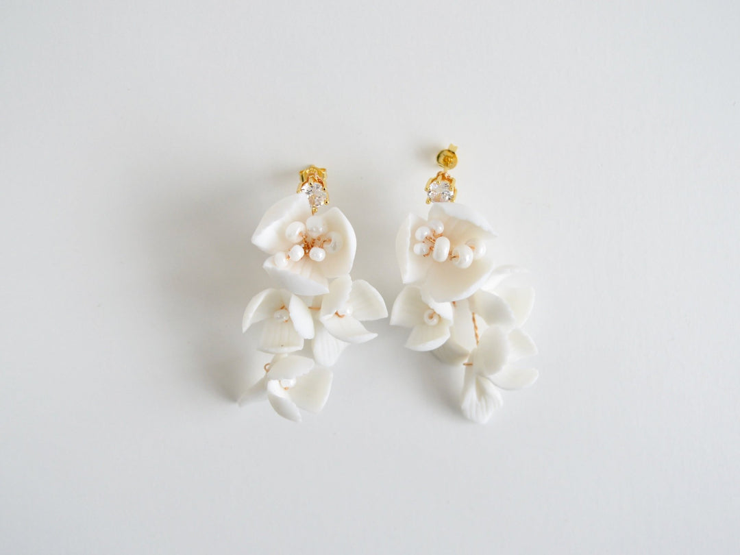 All White: Ohrstecker Manou | Farbe gold oder silber