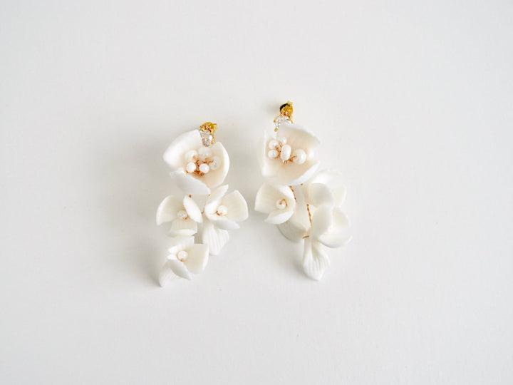 All White: Ohrstecker Manou | Farbe gold oder silber