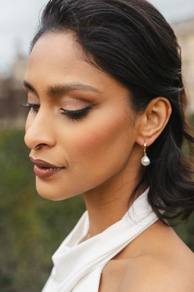 Baroque Pearls: Hoops mit 3D AAA Süßwasserperlen | vergoldet, silber