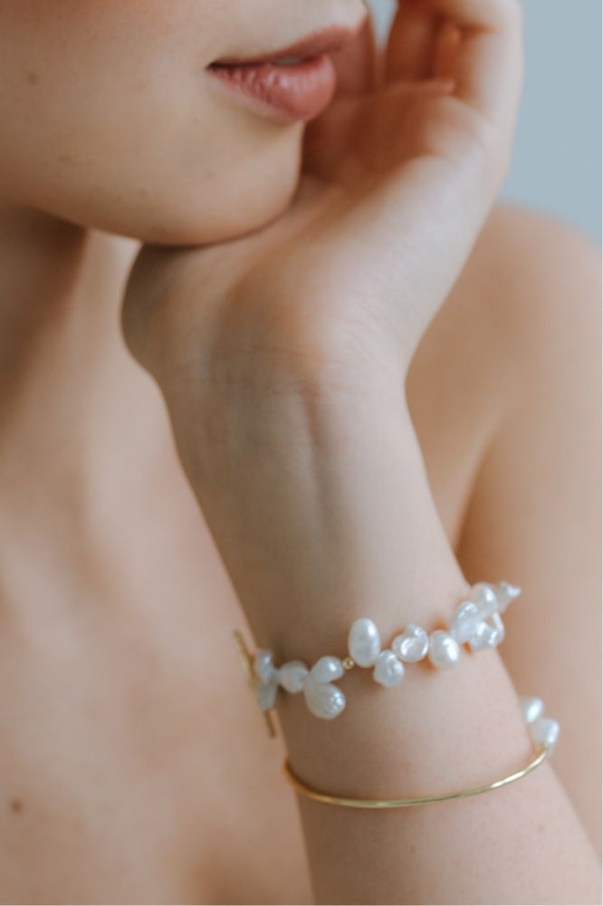 Baroque Pearls: Opulentes Perlenarmband | vergoldet