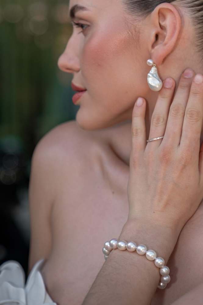 Baroque Pearls: Statement Perlenarmband | vergoldet