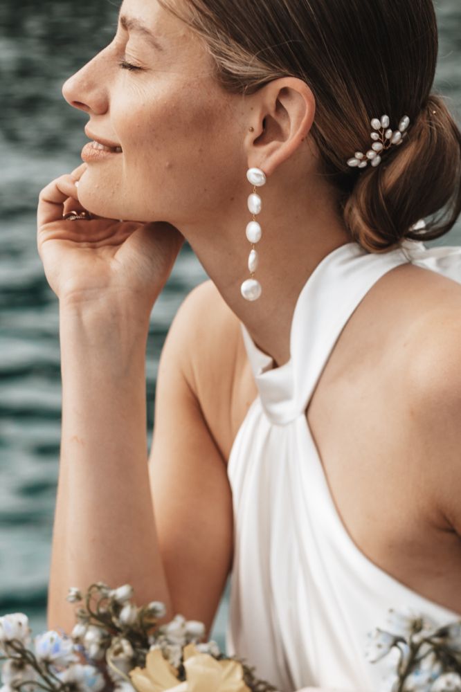 Coin Pearls: Moderne Perlenstecker mit Süßwasserperlen | vergoldet